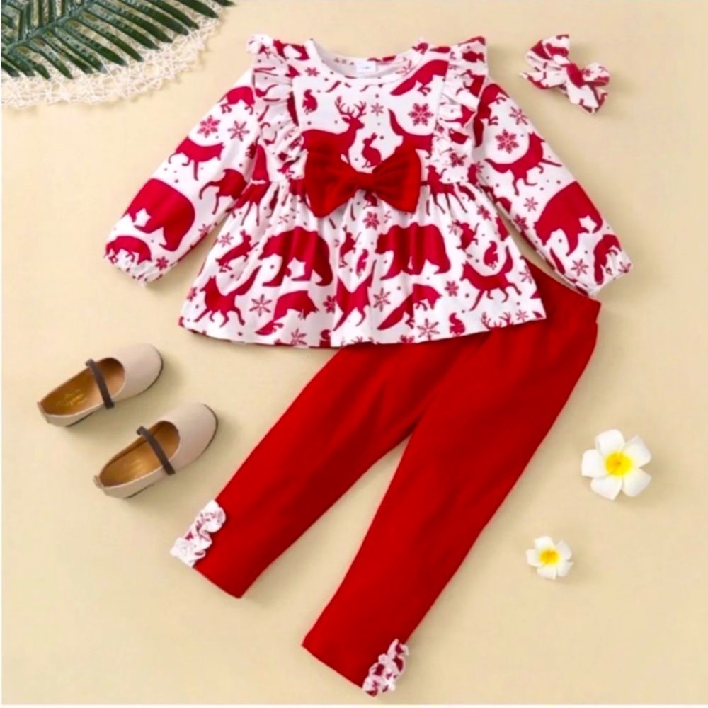 Girls 3 Piece Christmas Set